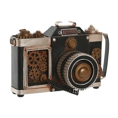 Decoratieve figuren Home ESPRIT Zwart Gouden Camera Vintage 23 X 11 X 15,5 CM