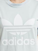adidas Originals / t-shirt Trefoil in blauw - thumbnail
