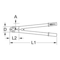 KS Tools 962.0619 Boutenschaar 620 mm - thumbnail