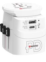 SKROSS - Pro Light USB AC30PD - Wereld - 3 -Pole Universal Travel Adapter voor de wereld met snel opladen PD PD Charger (1 X USB C 3A + 1 X USB 2.4A) - Power: 110V - 700W / 250V - 1750W - thumbnail