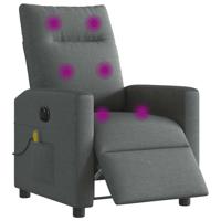 Massagestoel elektrisch verstelbaar stof donkergrijs - thumbnail