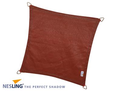 Nesling Coolfit schaduwdoek vierkant terracotta 3.6 x 3.6 x 3.6 meter