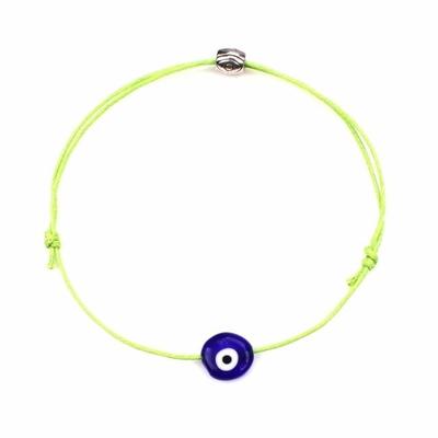 Gelukkige boze oog armbanden voor vrouwen 6 kleuren handgemaakte gevlochten touw gelukkige sieraden rode armband vrouwelijk (groen)