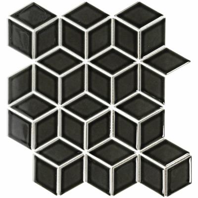 Mozaiek Paris Cubic Zwart 4,8x8,1