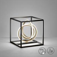 Fischer & Honsel Design tafellampGisi zwart met goud - 50413 - thumbnail