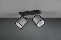 Trio Zwarte plafondlampBurton 2-lichts - 811400232 - thumbnail
