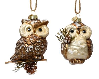 Uil glas d8.5h10 cm a2 kerst Decoris - Decoris Uil glas d8.5h10 cm a2 kerst Decoris - Decoris