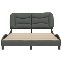 Bedframe zonder matras stof donkergrijs 140x200 cm - thumbnail