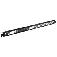 VALUE 19 ventilatie frontpaneel 1 HE, zwart - thumbnail