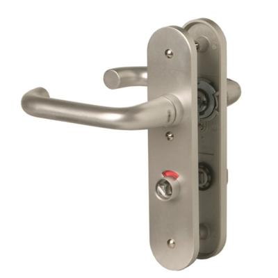 Nemef deurkruk op schild - vastdraaibaar geveerd - WC 63/8 - F1 rechts - 3253 P