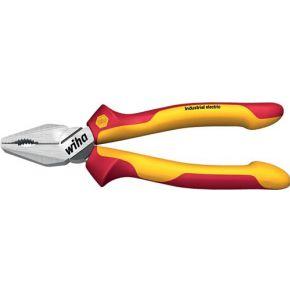 Wiha Krachtcombinatietang Industrial electric met DynamicJoint® en OptiGrip met extra lang snijvlak | 180 mm - 33186 - 33186