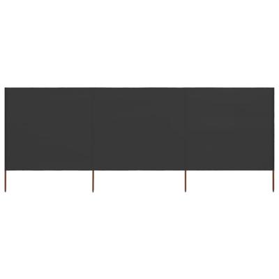 Windscherm 3-panelen 400x80 cm stof antraciet