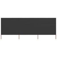 Windscherm 3-panelen 400x80 cm stof antraciet - thumbnail