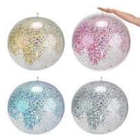Toi-Toys Opblaasbare glitter ballon, 60cm - thumbnail