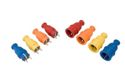 Eurokontakt stekker - rubber - lichtnet - 2p+ra