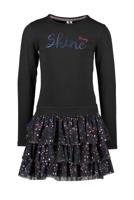 B.Nosy jurk met all over print zwart - thumbnail