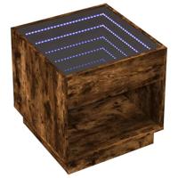Salontafel met Infinity LED 50x50x50 cm gerookt eikenkleurig - thumbnail