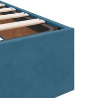 Bedframe zonder matras 100x200 cm fluweel donkerblauw - thumbnail