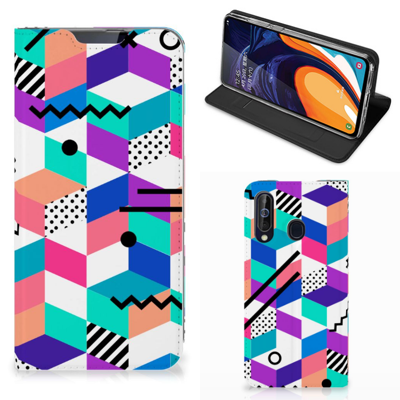 Samsung Galaxy A60 Stand Case Blokken Kleurrijk