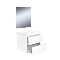 Badkamermeubelset Wiesbaden Vision 60x46 cm Wit (2 laden) - thumbnail