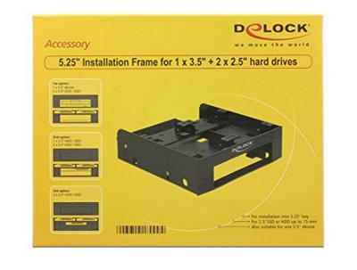 Delock 18000 5,25 installatieframe voor 1 x 3,5 + 2 x 2,5 harde schijven