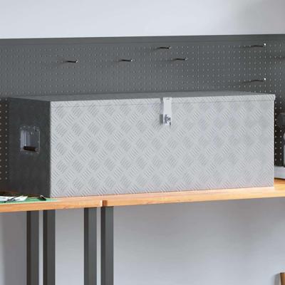 VidaXL Aluminium kist 110,5x38,5x40 cm zilverkleurig VidaXL Aluminium kist 110,5x38,5x40 cm zilverkleurig