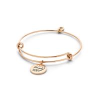 CO88 Collection Beloved 8CB 90235 Stalen Armband met Hangers - I Love You Mom - One-size - Rosékleurig - thumbnail