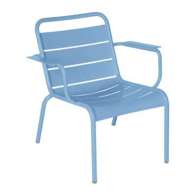 Fermob Luxembourg loungestoel met arm Maya blue