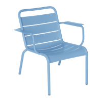 Fermob Luxembourg loungestoel met arm Maya blue - thumbnail