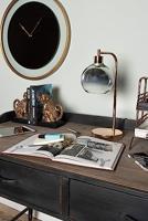 Clayre & Eef Wandklok Ø 60 cm Zwart Goudkleurig Ijzer Glas Muurklok - thumbnail