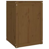 Wasmand 44x44x66 cm massief grenenhout honingbruin - thumbnail