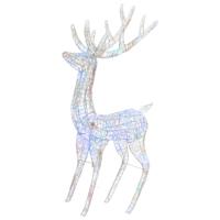 Kerstdecoratie rendier 250 LED's meerkleurig 180 cm acryl - thumbnail