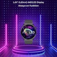 Smartwatch beafon WATCH 401 43 mm 1,43" Zwart Zilverkleurig - thumbnail