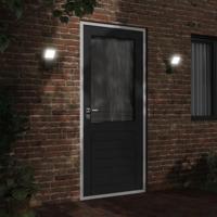 Buitenwandlampen 2 st LED gegoten aluminium zwart - thumbnail