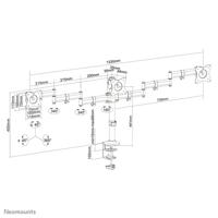 Neomounts 27 monitorarm NM-D135D3BLACK - thumbnail