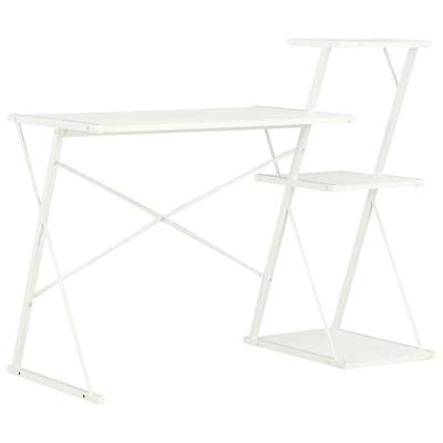VidaXL Bureau met schap 116x50x93 cm wit