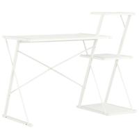 VidaXL Bureau met schap 116x50x93 cm wit - thumbnail
