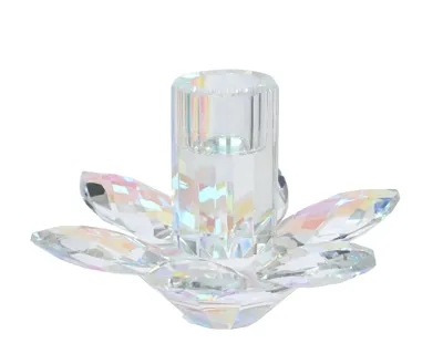 Kandelaar kristal d13h8.2 cm helder Decoris - Decoris