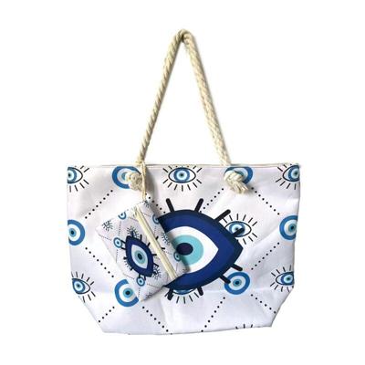 Ovaal Bescherming Evil Eye Strandtas & Etui Set