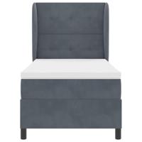 Boxspringbed met matras fluweel donkergrijs 100x200 cm - thumbnail