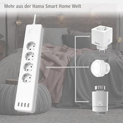 Hama WLAN-stekkerdoos 4-weg Zonder Hub Individueel Schakelbaar 4-weg USB - thumbnail