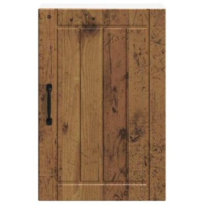 Keukenwandkast Lucca bewerkt hout oud houtkleurig Keukenwandkast Lucca bewerkt hout oud houtkleurig