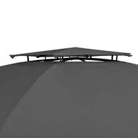 Tuinpaviljoen met gordijnen hexagonaal 360x265 cm - thumbnail