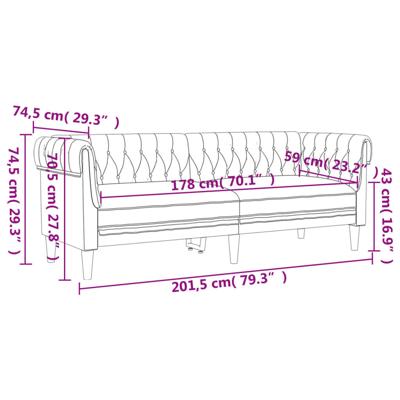 2-delige Loungeset stof taupe