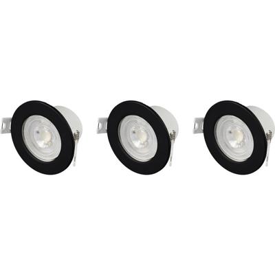Sygonix SY-6418012 LED-inbouwlamp Set van 3 stuks LED LED 5.5 W Zwart Sygonix SY-6418012 LED-inbouwlamp Set van 3 stuks LED LED 5.5 W Zwart