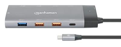 Manhattan USB-C PD 10-in-1 8K USB-C dockingstation Geschikt voor merk (dockingstation): Universeel - thumbnail