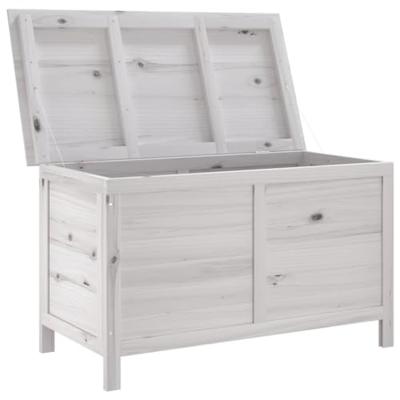Tuinbox 99x49,5x58,5 cm massief vurenhout wit - thumbnail