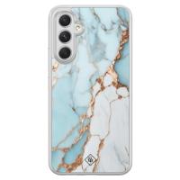 Samsung Galaxy A34 hybride hoesje - Marmer lichtblauw - thumbnail