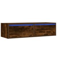 Tv-meubel met LED-verlichting 100X35,5x25 cm gerookt eikenkleur - thumbnail