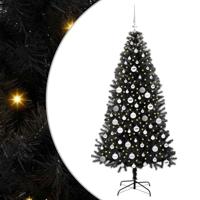 VidaXL Kerstboom met 300 led met standaard zwart 180 cm pvc - thumbnail